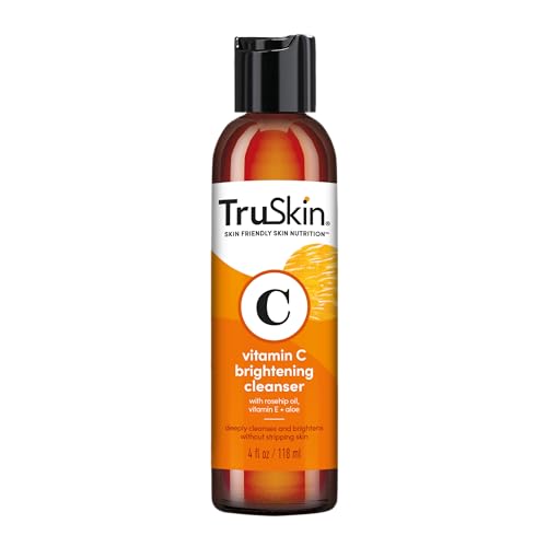 TruSkin Vitamin C Cleanser for Face - Brightening Face Wash with Vitamins C & E, Rosehip Oil, Aloe Vera and MSM - Deep Clean and Refresh for Radiant Beauty & Personal Care TruSkin