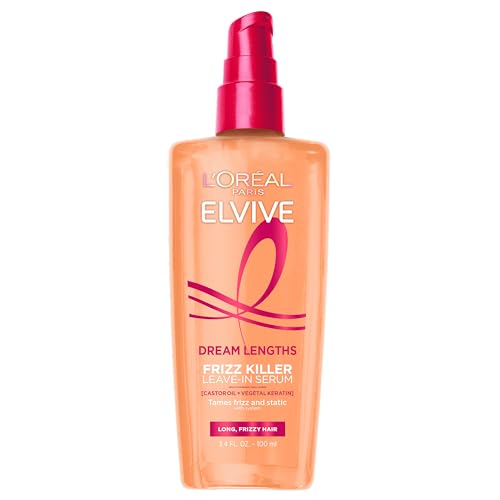 L'Oreal Paris Elvive Dream Lengths Frizz Killer Leave-In Serum, 3.4 Ounce