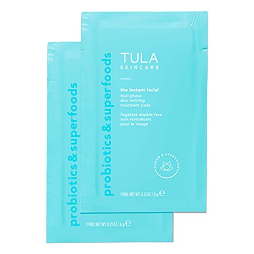 TULA Probiotic Skin Care Dual-Phase Reviving Treatment Pads - 6 Pack, Instant Facial Pads, Smooth and Brighten Skin Beauty & Personal Care FIYY6VC