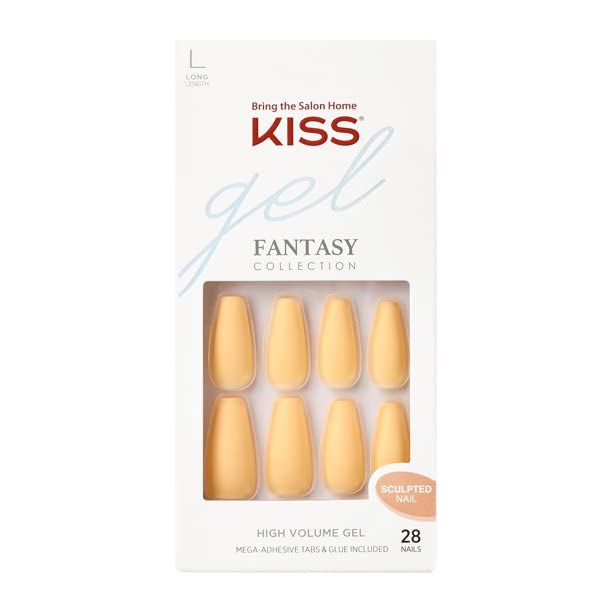 Kiss Gel Fantasy Collection, Sculpted Nails "Insomnia" Long Length