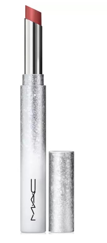 MAC Powder Kiss Velvet Blur Slim Lipstick - PEPPERY PINK (Soft Warm Pink) .07 oz / 2 g. Beauty & Personal Care MAC
