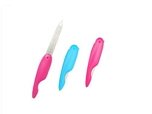 Sinen 3pcs Metal Folding Nail File Stainless Steel Fold Cuticle Professional Double Sided Files Nails Tool Set for Men and Woman(Random Color) Beauty & Personal Care Sinen