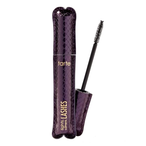 tarte lights, camera, lashes 4-in-1 mascara - Volume, Length, Curl & Conditioning for Fuller-Looking Lashes, Smudge-Proof, Flake-Free, Longwear, Vegan Beauty & Personal Care tarte