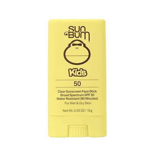 Sun Bum Kids SPF 50 Clear Face Stick Sunscreen - Wet or Dry Skin Application Broad Spectrum Sunscreen with Vitamin E - Hawaii Act 104 Compliant Beauty & Personal Care Sun Bum