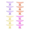 Sonew 12Pcs / Set Colorful Hair Clips Lovely Butterfly Holding Hair Hold Clip Hair Section Claw Clamps Hairdressing Tool(Clear) Beauty & Personal Care Sonew