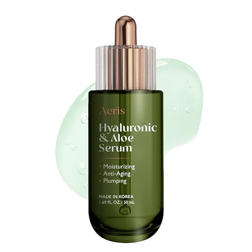 Aeris Hyaluronic Acid Serum for Face with Aloe - Ultra Hydrating & Soothing Formula For Dry, Sensitive Skin - Dermatologist Tested, Anti-Aging, Korean Beauty & Personal Care Aeris
