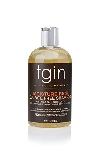 tgin Moisture Rich Sulfate Free Shampoo For Natural Hair - Dry Hair - Curly Hair - 13 Oz Beauty & Personal Care Thank God It's Natural