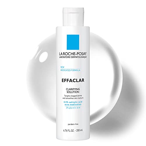 La Roche-Posay Effaclar Clarifying Solution Acne Toner with Salicylic Acid and Glycolic Acid, Pore Refining Oily Skin Toner, Gentle Exfoliant Beauty & Personal Care La Roche-Posay
