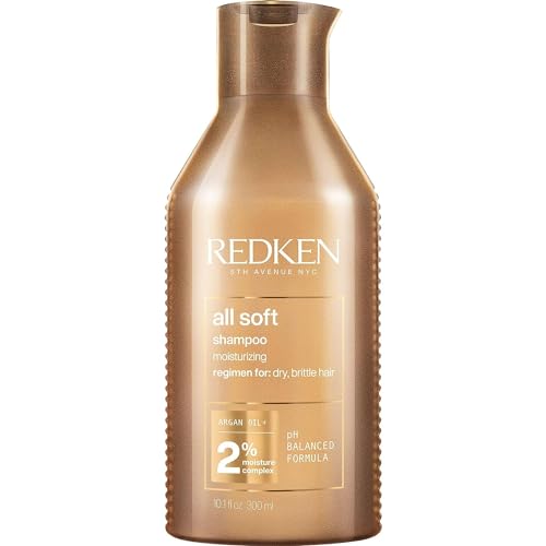 Redken All Soft Shampoo - For Dry, Brittle Hair, 16.9 Fl Oz