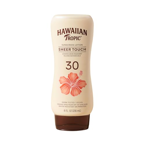 Hawaiian Tropic Sheer Touch Lotion Sunscreen, Moisturizing Broad-Spectrum Protection, SPF 30, Sun, Mango, 8 Oz Beauty and Personal Care Hawaiian Tropic Default Title