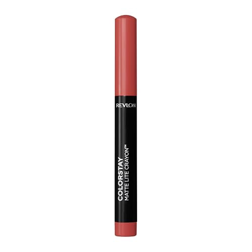 REVLON ColorStay Matte Lite Crayon Lipstick with Built-in Sharpener, Smudge-proof, Water-Resistant Non-Drying Lipcolor, 008 She's Fly, 0.049 oz Beauty & Personal Care REVLON