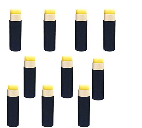Healthcom 10 Pcs 1 Oz Paperboard Lip Balm Tubes Cardboard Krafts Paper Lipstick Tube Empty Lip Gloss Container Refillable Paper Round Solid Perfume Beauty and Personal Care Healthcom