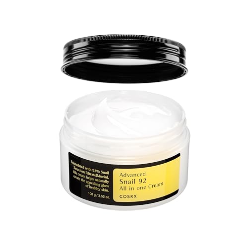 COSRX Snail Mucin 92% Face Moisturizer, 3.52 Oz, Lightweight Moisturing Cream for Soft, Glowy Skin, Korean Skin Care, Korean Moisturizer Face Cream Beauty & Personal Care COSRX