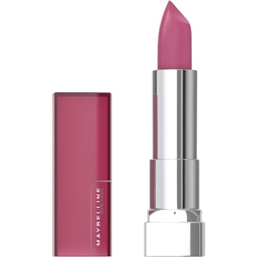 Maybelline Color Sensational Lipstick, Lip Makeup, Matte Finish, Hydrating Lipstick, Nude, Pink, Red, Plum Lip Color, Lust for Blush, 1 Count Beauty & Personal Care MAYBELLINE