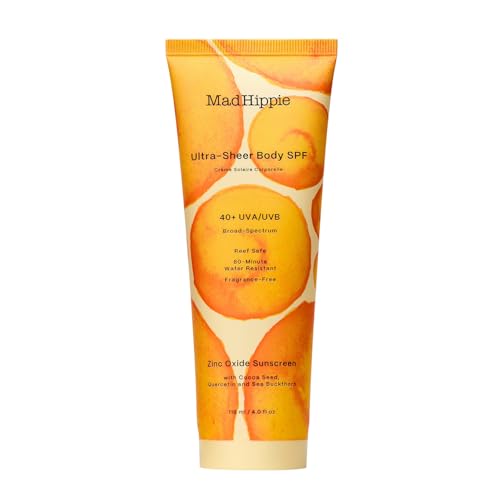 Mad Hippie Body Sunscreen SPF 40, Ultra Sheer Mineral Lotion with Zinc Oxide, Antioxidant Sun Protection, Fragrance-Free, Reef Safe, 4 Oz Beauty & Personal Care Mad Hippie