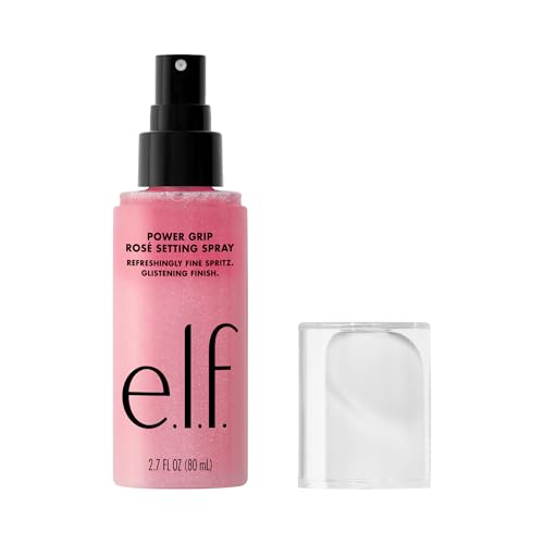 e.l.f. Power Grip Rosé Setting Spray, Grips Makeup for Lasting Wear & Glistening, Glowy Finish, Made with Niacinamide, Vegan & Cruelty-Free Beauty and Personal Care e.l.f. Default Title