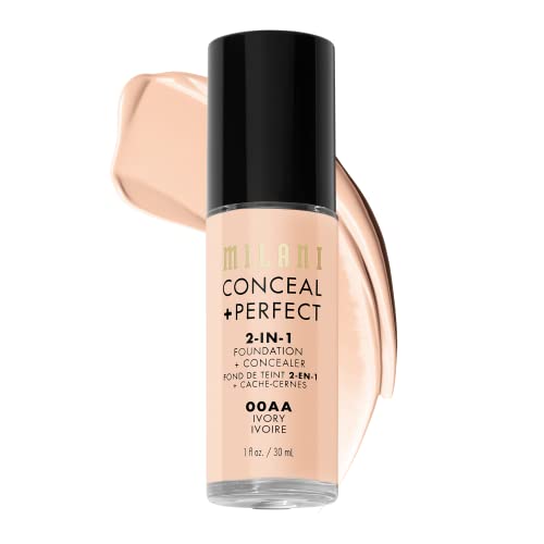 Milani Conceal + Perfect 2-in-1 Foundation + Concealer for a Flawless Complexion, Under Eye Corrector, Cover Redness and Imperfections, Waterproof Beauty & Personal Care Milani