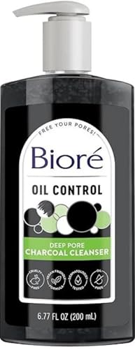 Bioré Deep Pore Charcoal Daily Face Wash, 6.77 Fl oz, with Deep Pore Cleansing for Dirt and Makeup Removal From Oily Skin Beauty & Personal Care Bioré
