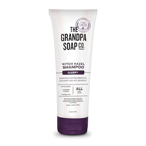 The Grandpa Soap Company Witch Hazel Shampoo Vegan & Cruelty Free | Witch Hazel, Lavender Flower & Coconut Oil | All Hair Types | 8 Fl. Oz. Tube Beauty & Personal Care The Grandpa Soap Company