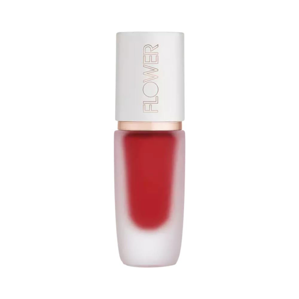 FLOWER BEAUTY By Drew Barrymore Perfect Pout Lip Color - Soft Matte Finish - Liquid Lipstick - Comfortable + Lightweight Feel (Icon) Beauty & Personal Care FLOWER