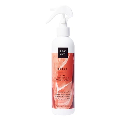 SGX NYC Blaze Leave-in Heat Protection and Primer - Protector Infused with Ceramides - Styling Spray Revitalizes Damaged Hair - 7.2 oz, Cranberry Beauty & Personal Care SGX NYC
