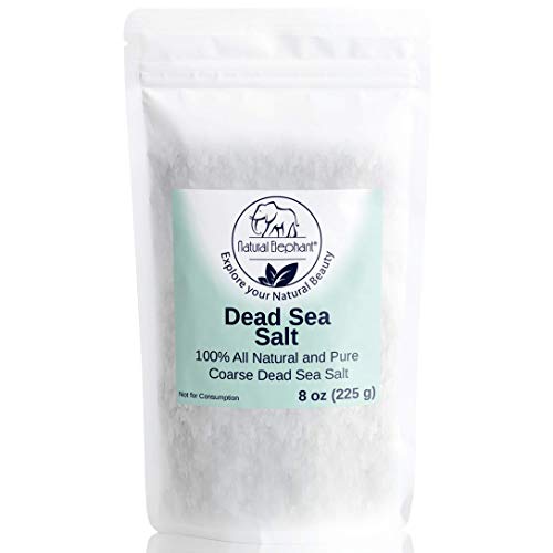 Natural Elephant Dead Sea Bath Salt Travel and Trial Sizes - 100% Natural and Pure - Fine and Coarse Grain - Ideal for Baths and Soaks (8 oz Travel Beauty and Personal Care Natural Elephant
