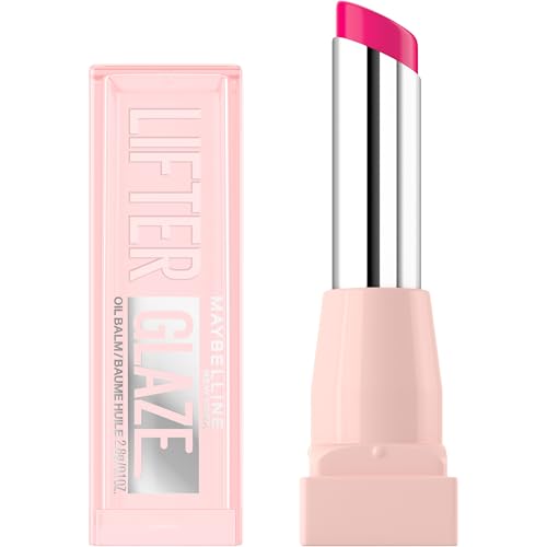 MAYBELLINE Lifter Glaze Oil Balm with Hyaluronic Acid and Hydrating Oil Blend, Lip Balm with 24HRs of Smooth, Moisturizing Shine, Rose Bite (Sheer Hot Beauty and Personal Care MAYBELLINE