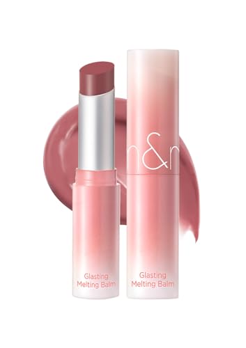 rom&nd GLASTING MELTING BALM #12 Veiled Rose - Hydrating Tinted Lip Balm & Gloss Stick - Sheer Muted Rose Nude, Crystal Water-Gloss Shine - Non-Sticky Beauty and Personal Care rom&nd