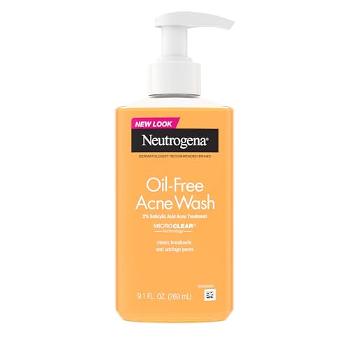 Neutrogena Oil-Free Acne Face Wash - Facial Cleanser with Salicylic Acid, Daily Cleanser for Oily & Acne-Prone Skin, Clears & Helps Prevent Breakouts Beauty & Personal Care Neutrogena