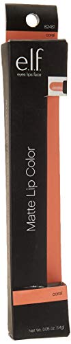 e.l.f. Matte Lip Color, Coral, 0.06 Ounce Beauty & Personal Care e.l.f.