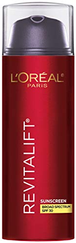 L'Oreal Paris Revitalift Triple Power Anti-Aging Broad Spectrum SPF 30 Sunscreen, Pro Retinol, Hyaluronic Acid & Vitamin C Lotion, Reduces Wrinkles