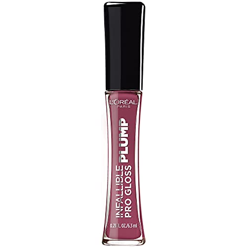 L'Oreal Paris Infallible Pro Gloss Plump Lip Gloss with Hyaluronic Acid, Long Lasting Plumping Shine, Lips Look Instantly Fuller and More Plump, True Beauty & Personal Care L'Oreal Paris