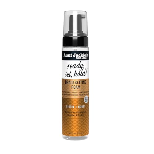 Aunt Jackie's Curls & Coils Braid + Twist Collection Ready, Set, Hold Braid Setting Foam with Extra Firm Hold, 8.5 fl oz Beauty & Personal Care Aunt Jackie's