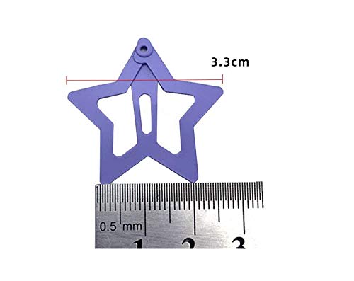 Duehut HLLMX 20 PCS Barrettes For Girls, Women, Toddlers Kids Colorful Hair Barrette Cute Lovely Metal Hair Snap Clips Fashion Stars Barrettes Beauty & Personal Care Duehut