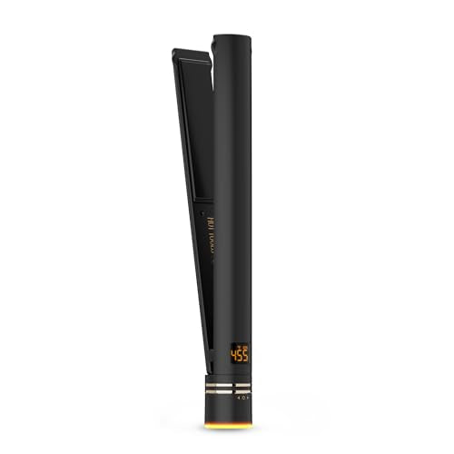 HOT TOOLS Black Gold Ionic 1 1/4 Inch Flat Iron, Use as Straightener for Sleek Straight Hair or Use Rounded Edges for Shiny Curls and Waves Beauty and Personal Care HOT TOOLS Default Title