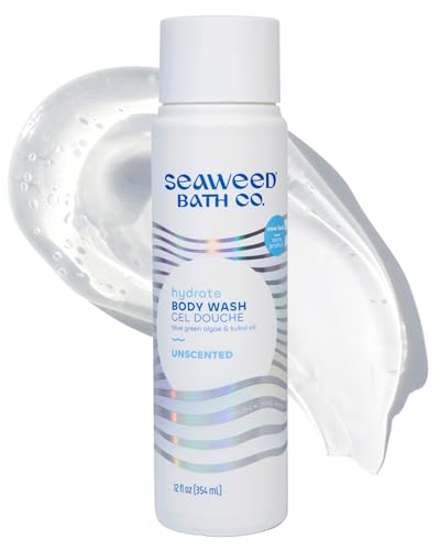 Seaweed Bath Co. Hydrate Body Wash - Unscented - Foaming Shower Gel Cleanser with Natural Ingredients - Fragrance Free and Gentle - Good For Sensitive Beauty & Personal Care The Seaweed Bath Co.