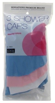 Siris 3 Shower Caps Assorted Colors (Pack of 3) Beauty & Personal Care Siris