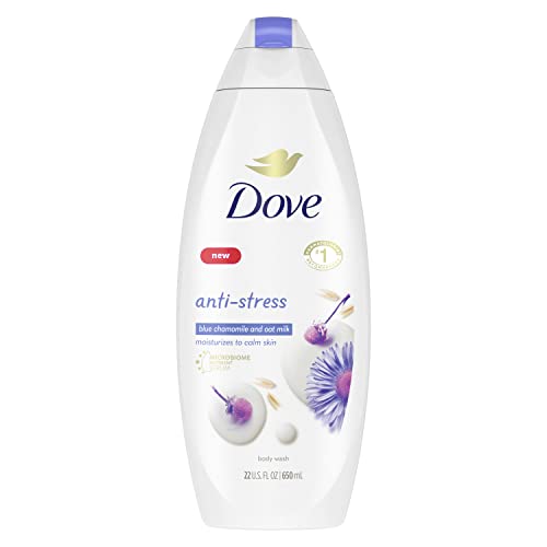 Dove Moisturizing Body Wash Sulphate Free Body Wash Moisturizes to Calm Skin Anti-Stress Body Cleanser with Blue Chamomile and oat milk scent 22 oz Beauty & Personal Care Dove