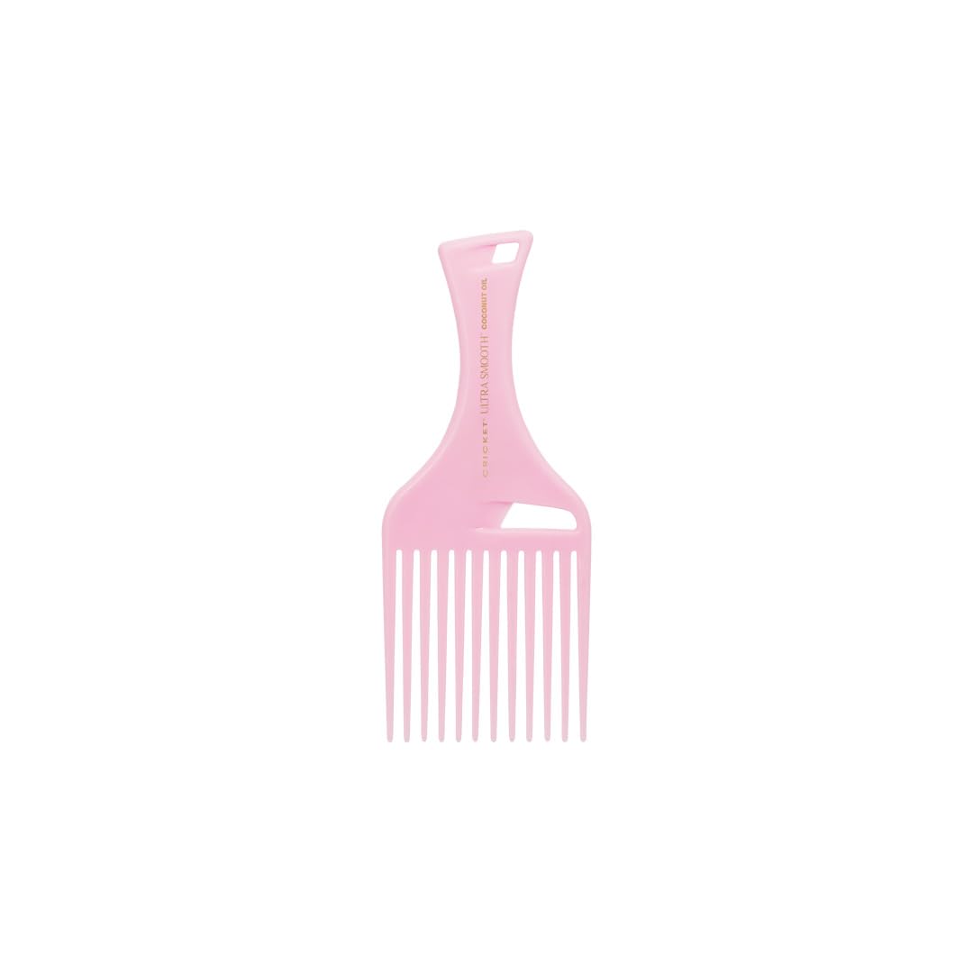 Cricket Ultra Smooth Coconut Hair Pick Comb - Infused with Coconut Oil & Keratin for Frizz-Free Shine, Volume Boost, and Gentle Detangling - Ideal Beauty and Personal Care Cricket