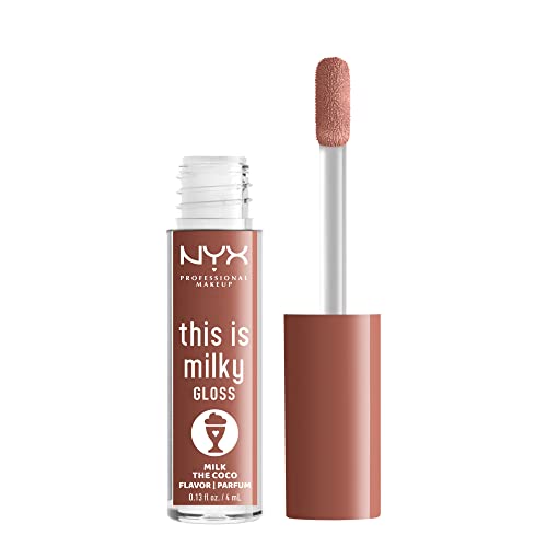 NYX PROFESSIONAL MAKEUP This Is Milky Gloss, Lip Gloss with 12 Hour Hydration, Vegan - Milk The Coco (Dark Chocolate) Beauty & Personal Care NYX PROFESSIONAL MAKEUP