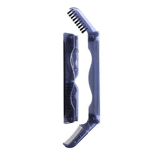 Pacific World Corp Folding Eyelash Comb & Eyebrow Brush, Metal Teeth, Eyelash Separator Mascara Applicator Eyelash Definer Black P1616 Beauty & Personal Care Pacific World Corp
