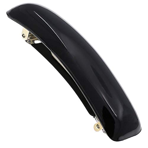 Camila Paris CP3019 French Hair Barrette Clip for Girls, Black, Rubberized Metal Clasp Strong Hold Grip Hair Clips for Women, No Slip Durable Beauty & Personal Care Camila