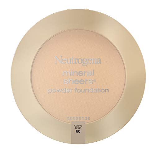 Neutrogena Mineral Sheers Compact Powder Foundation, Lightweight & Oil-Free Mineral Foundation, Fragrance-Free, Natural Beige 60, .34 oz Beauty & Personal Care Neutrogena