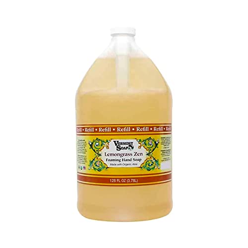 VERMONT SOAP Organics Foaming Hand Soap, Liquid Soap with Pre-diluted Formula - Ready to Use Lemongrass Hand Soap With Convenient and Economical Beauty & Personal Care VERMONT SOAP