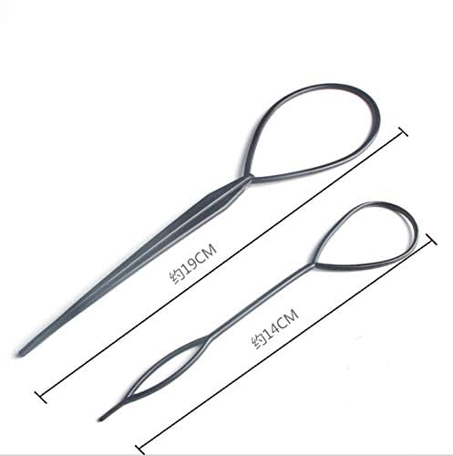 1Set(2pcs) Plastic Magic Hair Braid Ponytail Maker Clip Tool Simple Diy Hair Style Accessories Styling (Black) Beauty & Personal Care ASEANAO