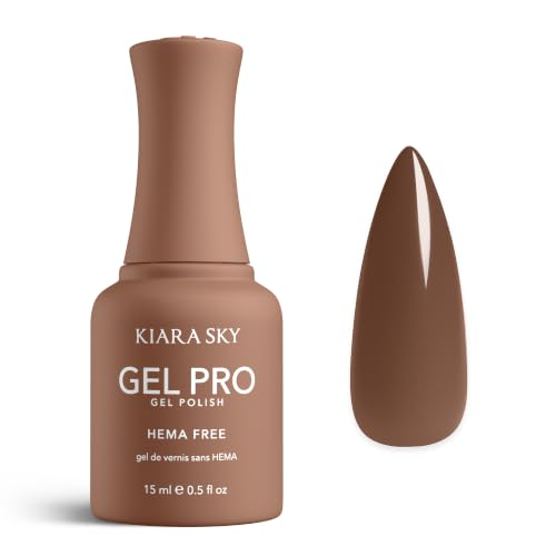 KIARA SKY Gel Pro HEMA-Free Gel Nail Polish | Full Coverage, 28+ Day Wear, Self-Leveling, UV/LED Soak-Off, 0.5 fl oz | Cinnamon Twist #108
