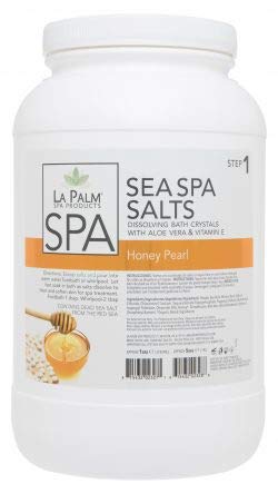La Palm - Sea Spa Salts - Dissolving bath Crystals - 1 Gal (Honey Pearl) Beauty and Personal Care La Palm