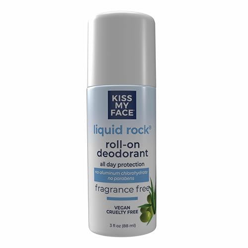 Kiss My Face Liquid Rock Roll-On Deodorant, Fragrance Free, Aluminum Chlorohydrate Free Deodorant For Women And Men, With Added Willow Bark Beauty and Personal Care Kiss My Face