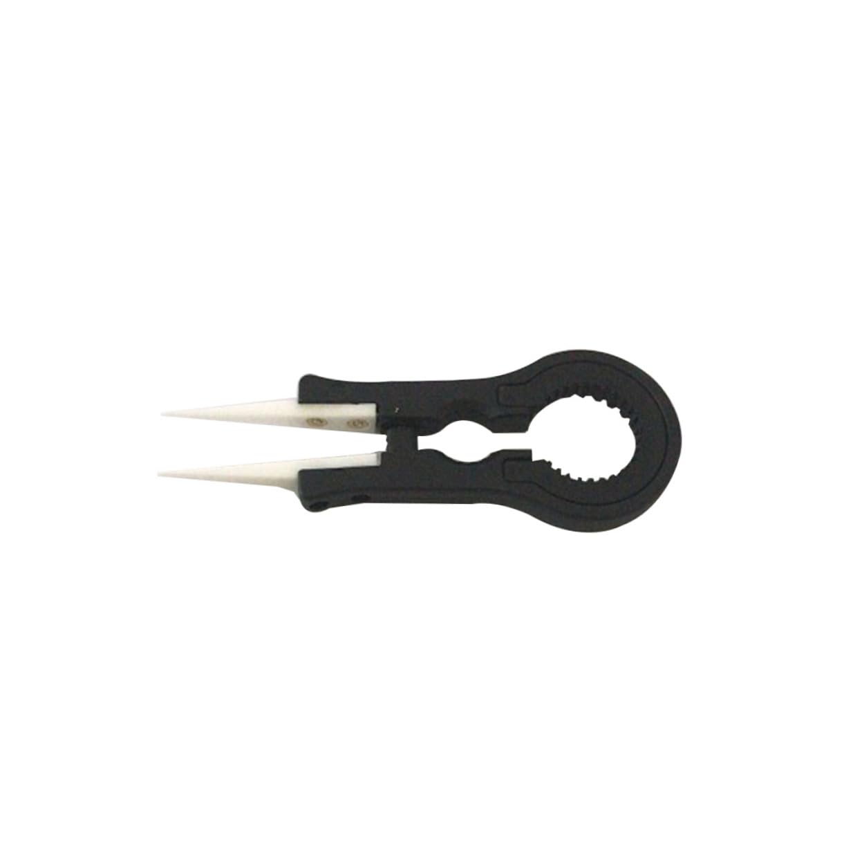 DOITOOL Pointed Tweezing Tool Ceramic Tweezer Spanner Non-conductive Heat Resistant Tweezers for Beauty and Personal Care DOITOOL
