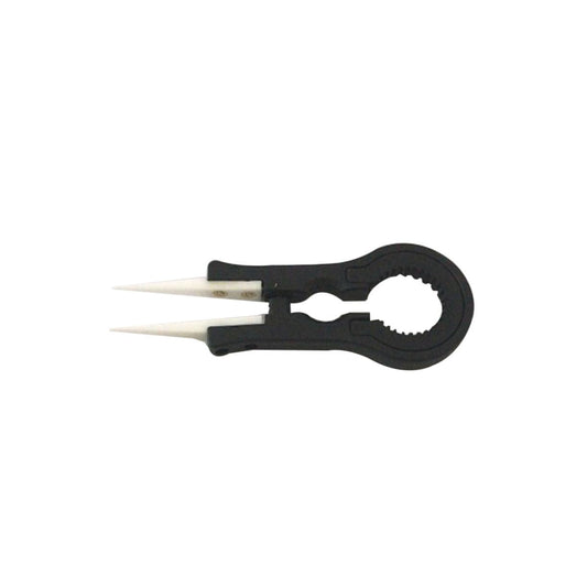 DOITOOL Pointed Tweezing Tool Ceramic Tweezer Spanner Non-conductive Heat Resistant Tweezers for Beauty and Personal Care DOITOOL